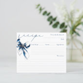 She's Tying the Knot Blue Bow Bridal Recipe Card (スタンド正面)