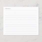 She's Tying the Knot Blue Bow Bridal Recipe Card (裏面)