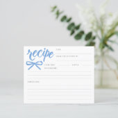 She's Tying the Knot Blue Bow Bridal Recipe Card (スタンド正面)