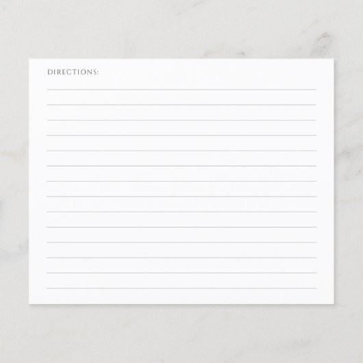 She's Tying the Knot Blue Bow Bridal Recipe Card (裏面)