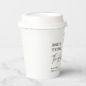 She's Tying The Knot Blue Bow Bridal Shower 紙コップ (正面)