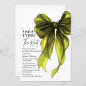 She's Tying The Knot Bow Bridal Luncheon 招待状 (正面/裏面)