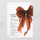 She's Tying The Knot Bow Bridal Luncheon 招待状 (正面/裏面)