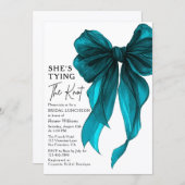 She's Tying The Knot Bow Bridal Luncheon 招待状 (正面/裏面)