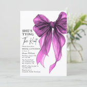 She's Tying The Knot Bow Bridal Luncheon 招待状 (スタンド正面)