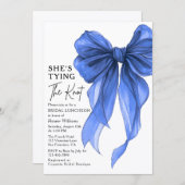 She's Tying The Knot Bow Bridal Luncheon 招待状 (正面/裏面)