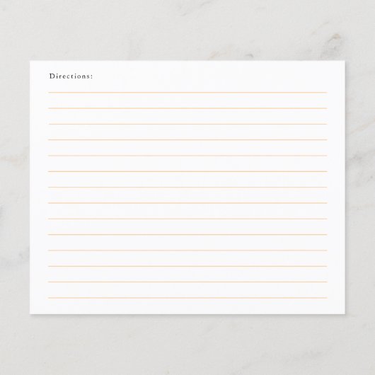 She's Tying the Knot Bow Bridal Recipe Card (裏面)