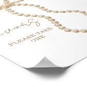 She's Tying the Knot Bow Bridal Shower Favors Sign ポスター (角)
