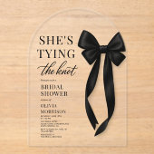 She's Tying The Knot Bridal Shower  アクリル招待状 (正面)