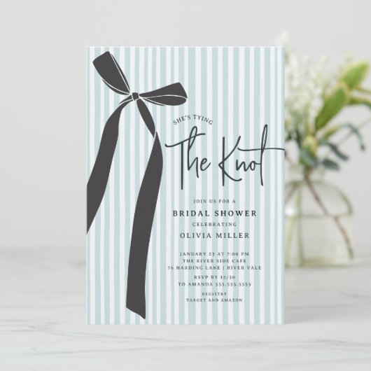 She's Tying The Knot Bridal Shower 招待状 (スタンド正面)