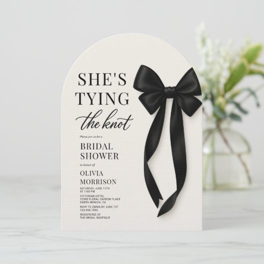 She's Tying The Knot Bridal Shower  招待状 (スタンド正面)