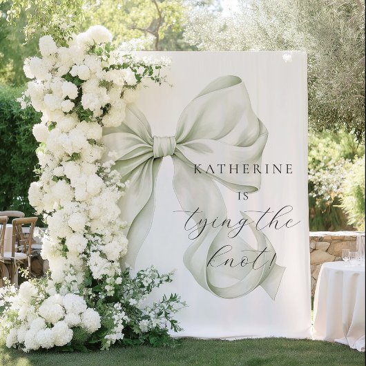 She's tying the Knot Bridal Shower Backdrop タペストリー