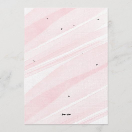 She's tying the knot Bridal shower Bow pink 招待状 (裏面)