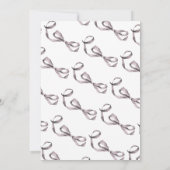 She's Tying the Knot Bridal Shower Grey Pink 招待状 (裏面)