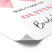 She's Tying the Knot Bridal Shower Welcome Sign ポスター (角)