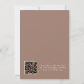 She's Tying The Knot Brown QR Code Bridal Shower 招待状 (裏面)