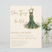 She's Tying the Knot Daisies Dress Bridal Shower 招待状 (スタンド正面)