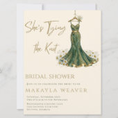 She's Tying the Knot Daisies Dress Bridal Shower 招待状 (正面)