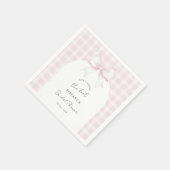 She's Tying The Knot Elegant Bow Bridal Shower スタンダードカクテルナプキン (角)