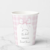 She's Tying The Knot Elegant Bow Bridal Shower 紙コップ (裏面)