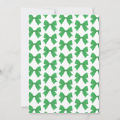 She's Tying the Knot Green Bow Bridal Shower 招待状 (裏面)