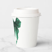 She's Tying The Knot Green Bow Bridal Shower 紙コップ (裏面)