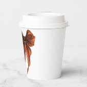 She's Tying The Knot Orange Bow Bridal Shower 紙コップ (裏面)