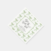 She's Tying the Knot Personalized Bridal Shower スタンダードカクテルナプキン (角)