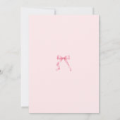 She's Tying the Knot Pink Bow Bridal Shower 招待状 (裏面)