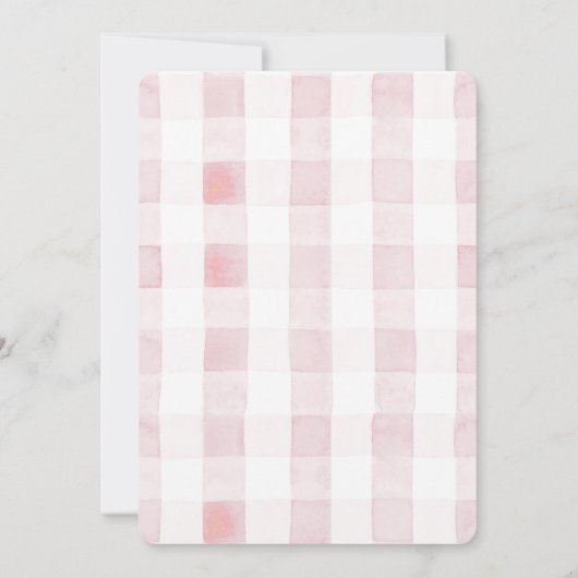 She's tying the Knot Pink Bow Bridal Shower 招待状 (裏面)