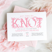 She's Tying The Knot Pink Bow Bridal Shower 招待状