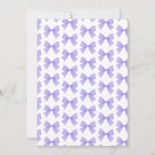 She's Tying the Knot Purple Bow Bridal Shower 招待状 (裏面)