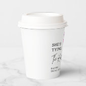 She's Tying The Knot Purple Bow Bridal Shower 紙コップ (正面)