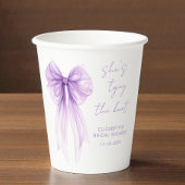She's Tying The Knot Purple Bow Bridal Shower 紙コップ