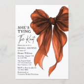 She's Tying The Knot QRコード ブライダルシャワー 招待状 (正面)