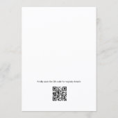 She's Tying The Knot QR Code Bridal Shower 招待状 (裏面)