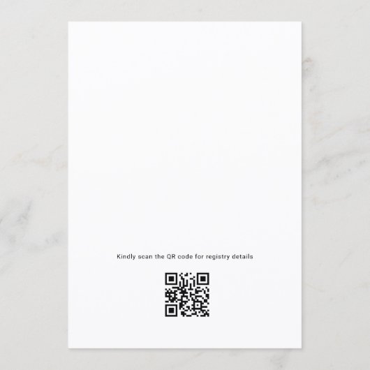 She's Tying The Knot QR Code Bridal Shower  招待状 (裏面)