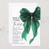 She's Tying The Knot QR Code Bridal Shower 招待状 (正面/裏面)