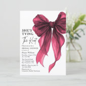 She's Tying The Knot QR Code Bridal Shower 招待状 (スタンド正面)