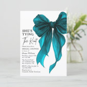 She's Tying The Knot QR Code Bridal Shower 招待状 (スタンド正面)