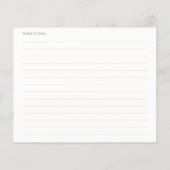 She's Tying the Knot Red Bow Bridal Recipe Card (裏面)