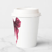 She's Tying The Knot Red Bow Bridal Shower 紙コップ (裏面)