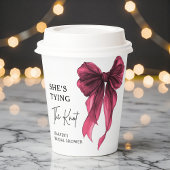 She's Tying The Knot Red Bow Bridal Shower 紙コップ