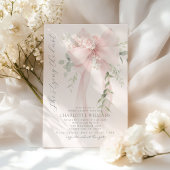 She's tying the know Whimsical Bow bridal shower 招待状