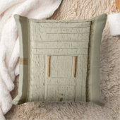 Sheshi、紀元前のc.2300-2200の偽のドア(色彩の鮮やかなライム クッション (ブランケット)