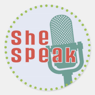 SheSpeakラウンドステッカー ラウンドシール