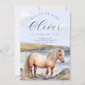 Shetland Pony Birthday Invitation 招待状 (正面)