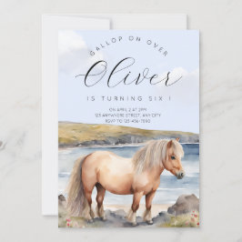 Shetland Pony Birthday Invitation 招待状