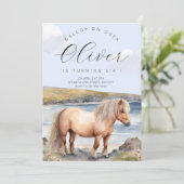 Shetland Pony Birthday Invitation 招待状 (スタンド正面)