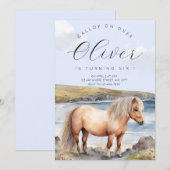 Shetland Pony Birthday Invitation 招待状 (正面/裏面)